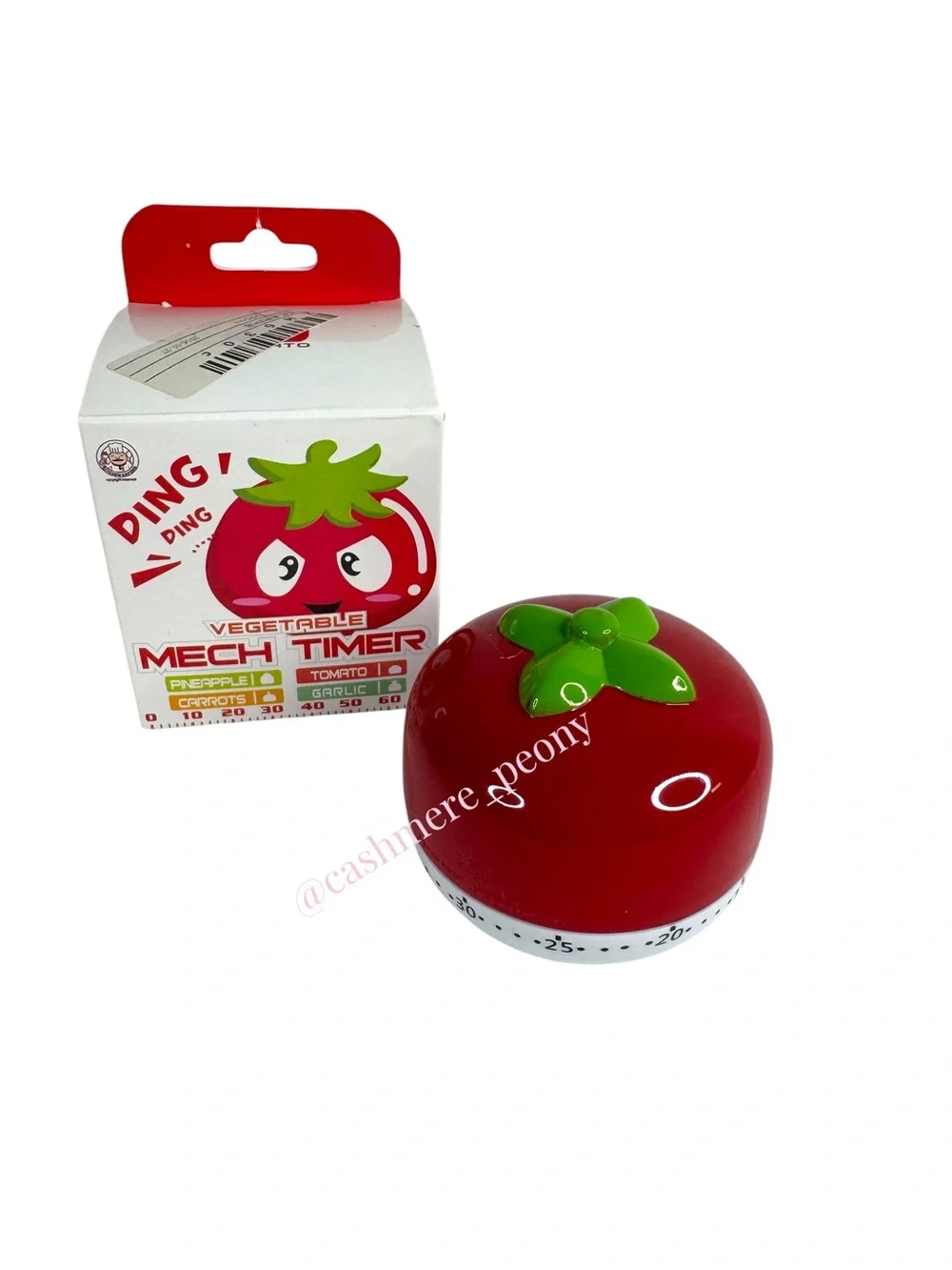 NEW Red Tomato Mech Timer - Cute Wind-Up Kitchen Tool